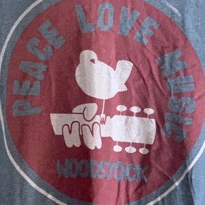 Woodstock Peace Love Music Graphic Tee, XL, like new